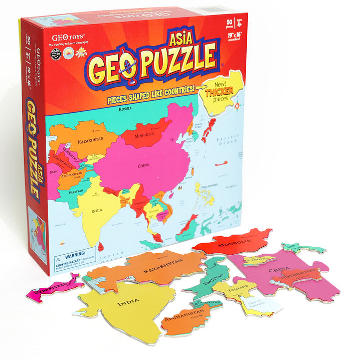 GeoPuzzle Asia, 50 Piece Geography Jigsaw Puzzle