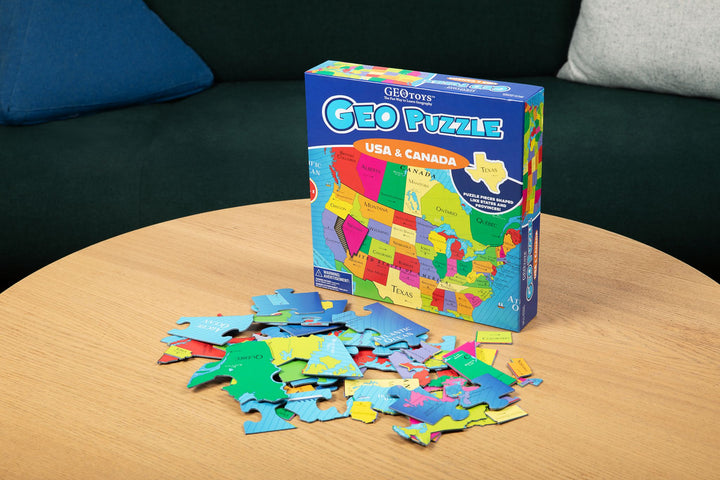 GeoPuzzle USA and Canada, 69 Piece Geography Jigsaw Puzzle