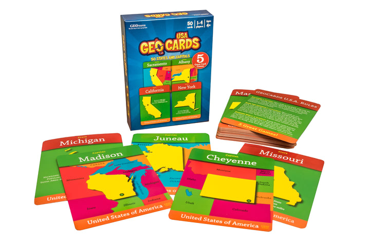 GeoCards USA 5-in-1 Card Games