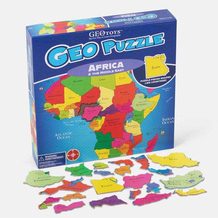 GeoPuzzle Africa and the Middle East, 65 Piece Geography Jigsaw Puzzle