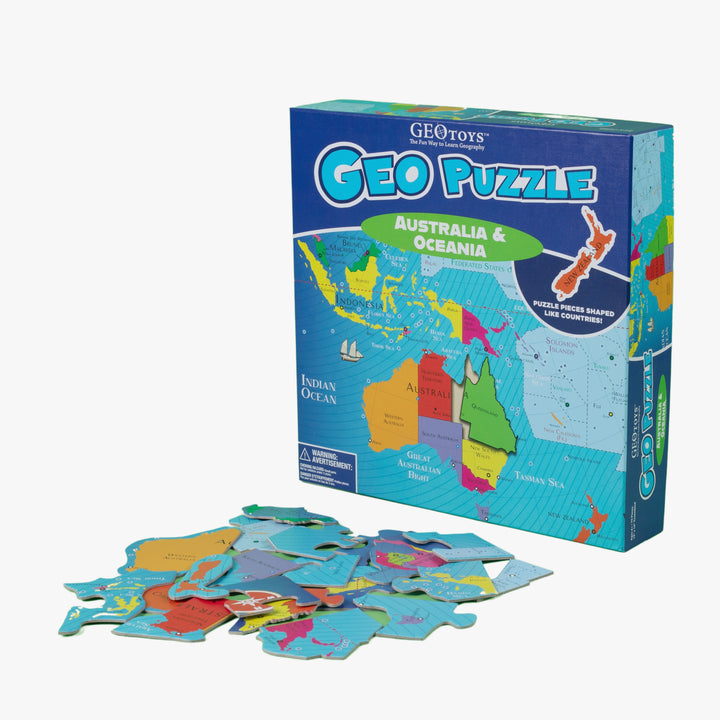 GeoPuzzle Australia and Oceania, 63 Piece Geography Jigsaw Puzzle