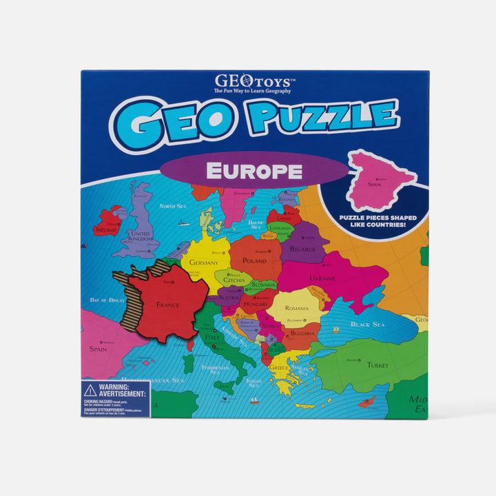 GeoPuzzle Europe, 58 Piece Geography Jigsaw Puzzle