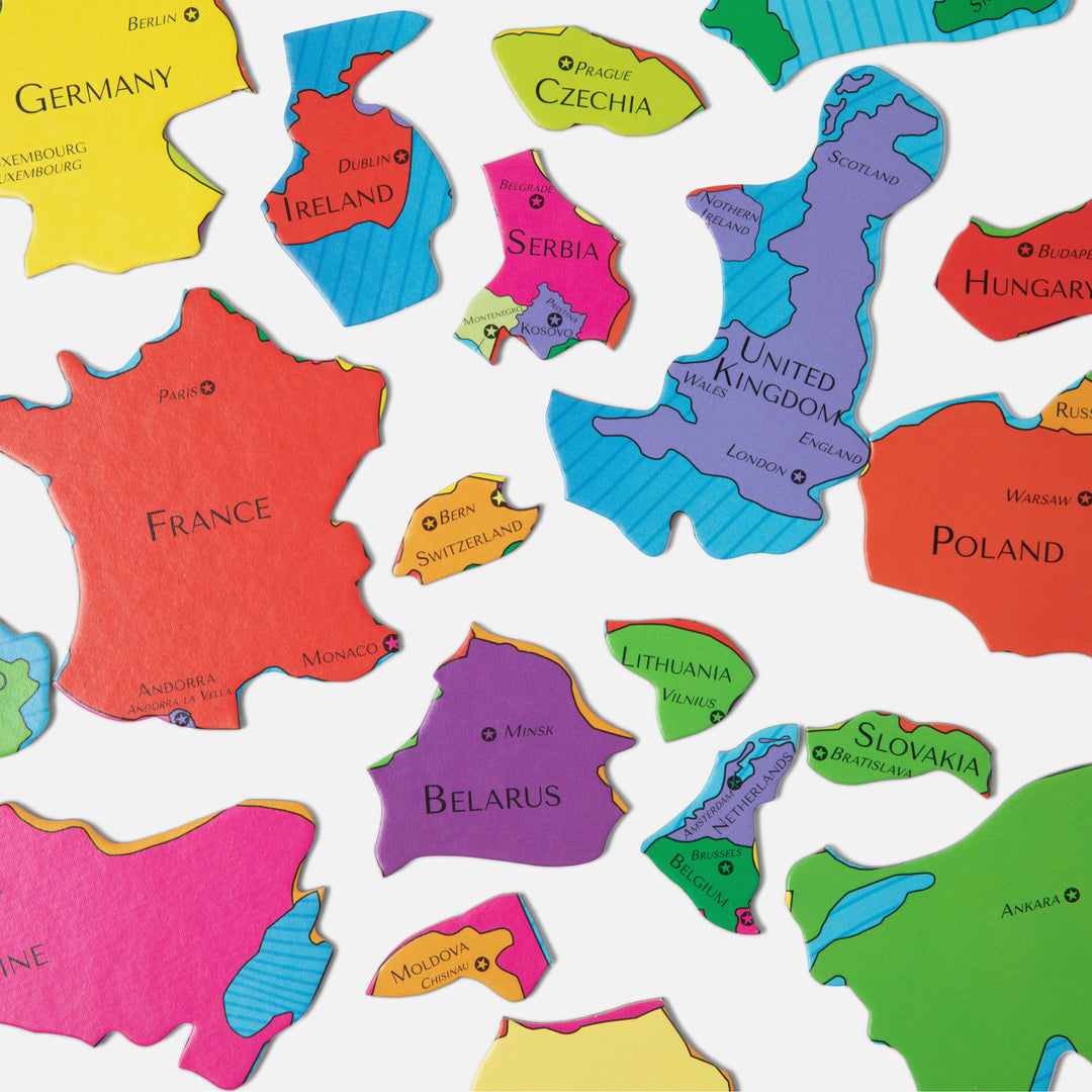 GeoPuzzle Europe, 58 Piece Geography Jigsaw Puzzle