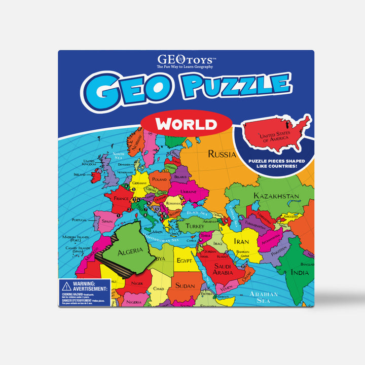 GeoPuzzle World, 68 Piece Geography Jigsaw Puzzle