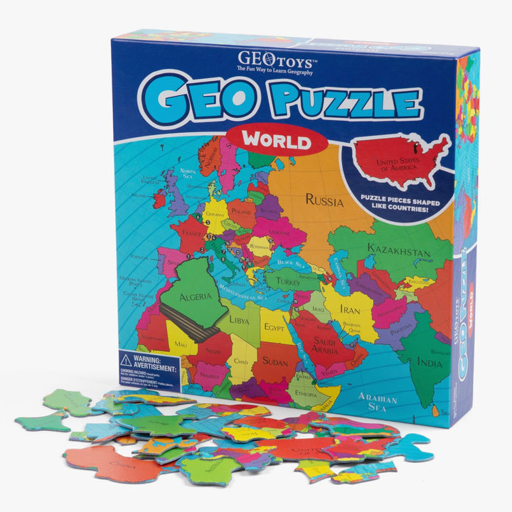 GeoPuzzle World, 68 Piece Geography Jigsaw Puzzle